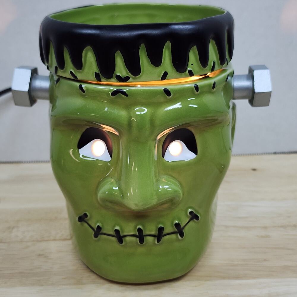 Scentsy He's Alive! Frankenstein Face Full Size Warmer Halloween Ceramic Fall